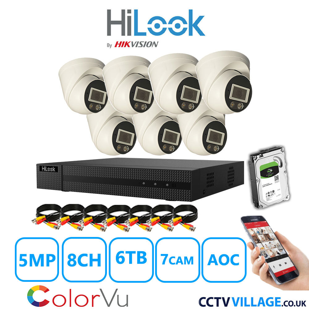 Hilook DVR 8CH and 5MP Hizone Camera White Full Kit Special Offer