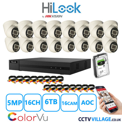 Hilook DVR 16CH and 5MP Hizone Camera White Full Kit Special Offer