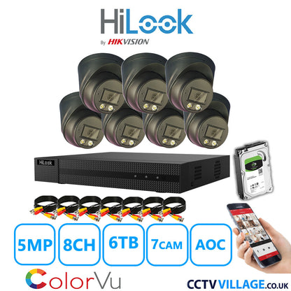 Hilook DVR 8CH and 5MP Hizone Camera Black Full Kit Special Offer