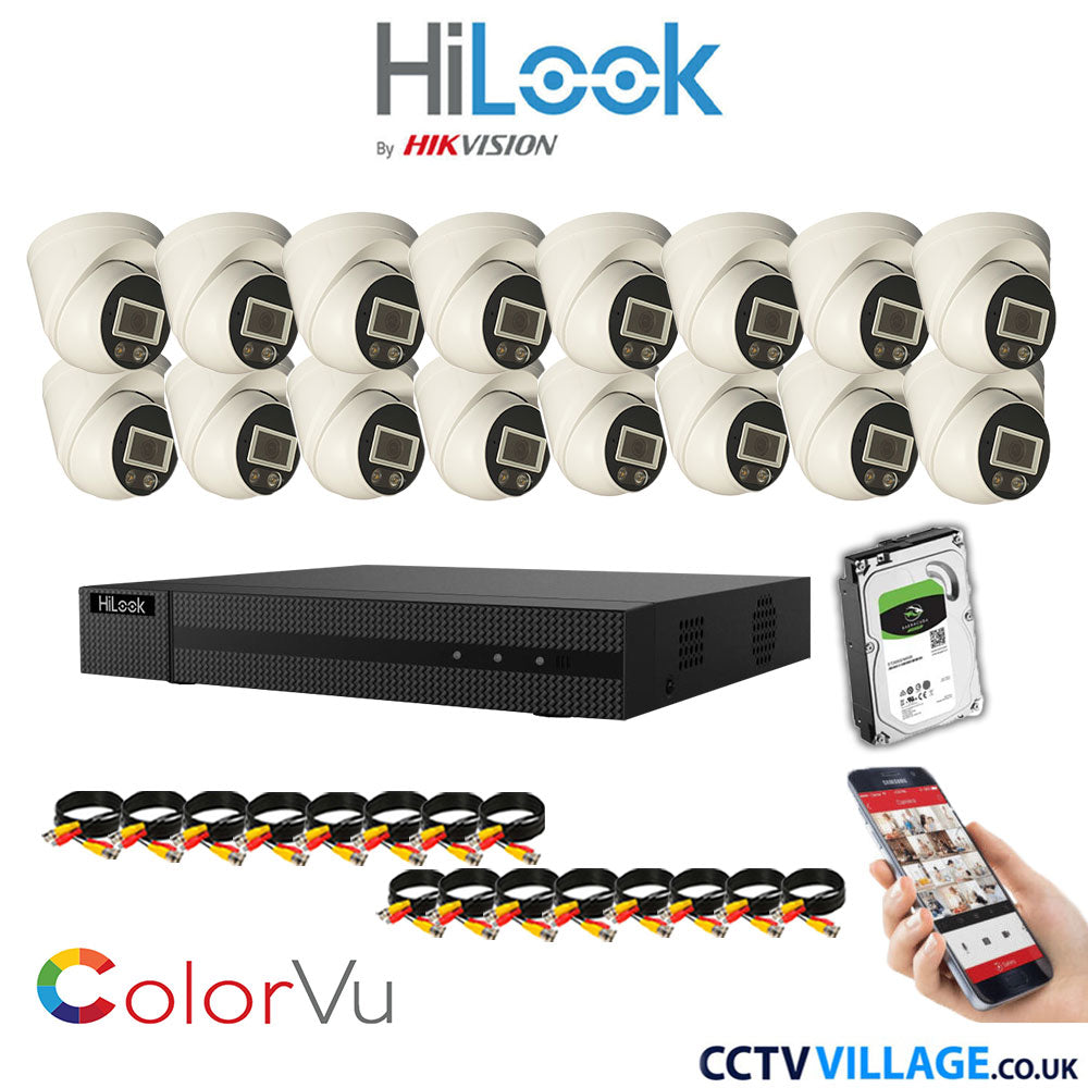 Hilook DVR 16CH and 5MP Hizone Camera White Full Kit Special Offer