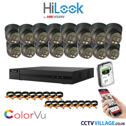 Hilook DVR 16CH and 3K Hizone Camera Black Full Kit Special Offer