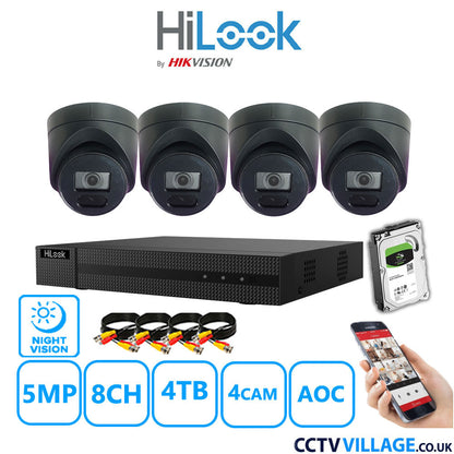 Hilook DVR 8CH and 5MP Hizone IR Night Vision Camera Black Full Kit Special Offer