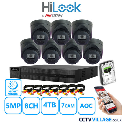 Hilook DVR 8CH and 5MP Hizone IR Night Vision Camera Black Full Kit Special Offer