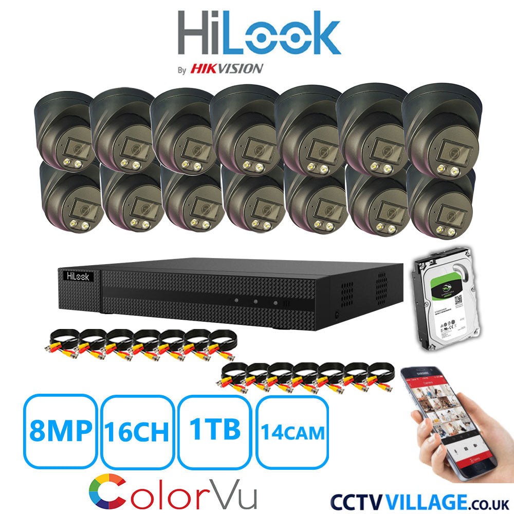 Hilook DVR 16CH and 8MP Hizone Camera Black Full Kit Special Offer