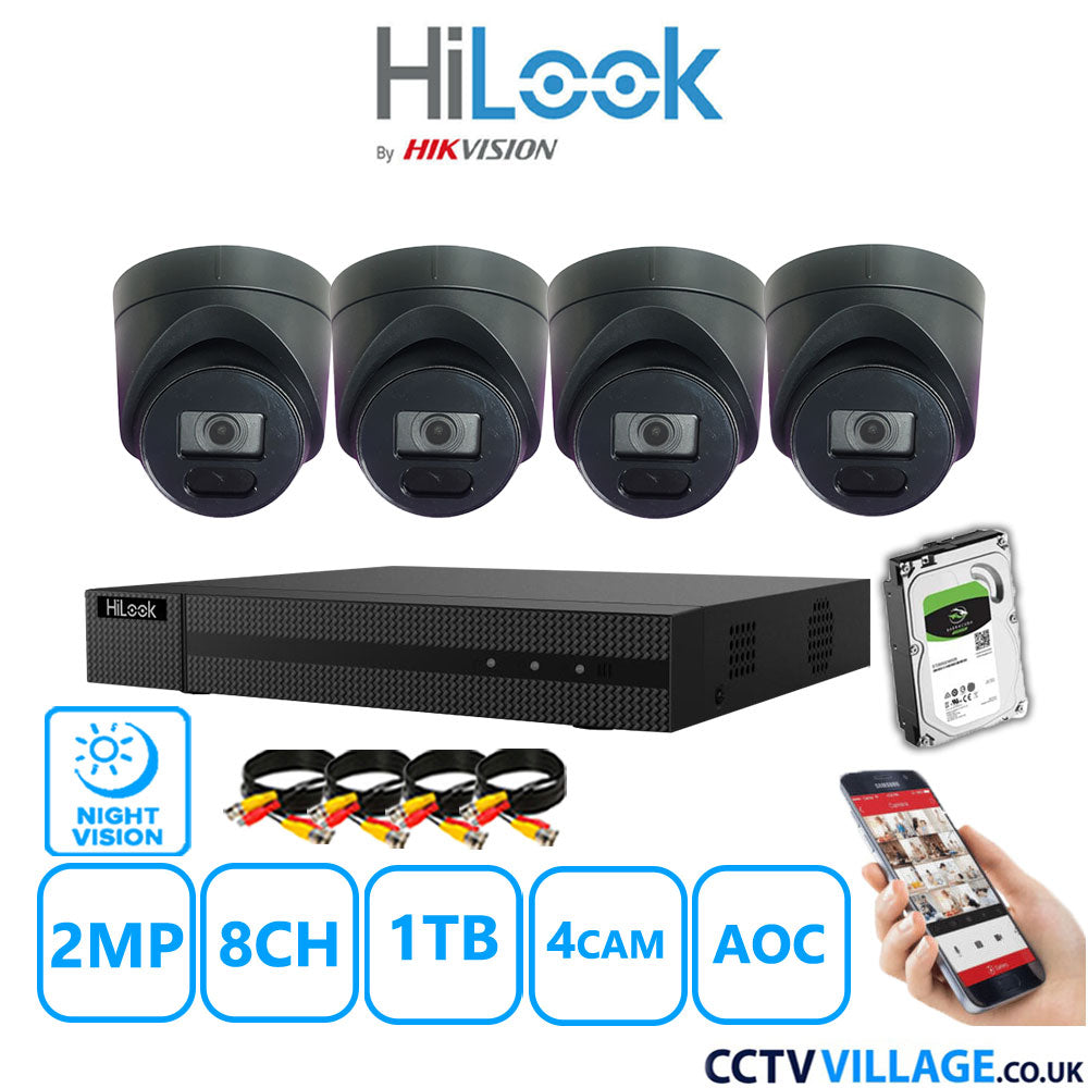 Hilook DVR 8CH and 2MP Hizone IR Night Vision Camera Black Full Kit Special Offer