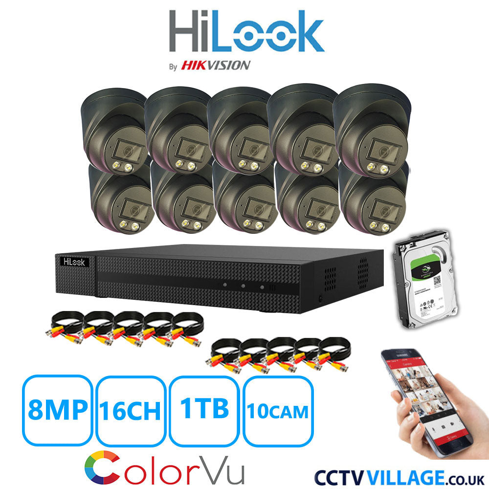 Hilook DVR 16CH and 8MP Hizone Camera Black Full Kit Special Offer