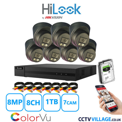 Hilook DVR 8CH and 8MP Hizone Camera Black Full Kit Special Offer