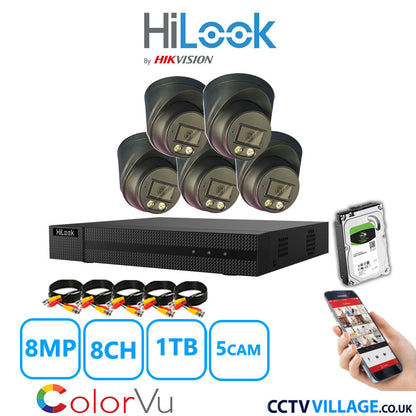 Hilook DVR 8CH and 8MP Hizone Camera Black Full Kit Special Offer