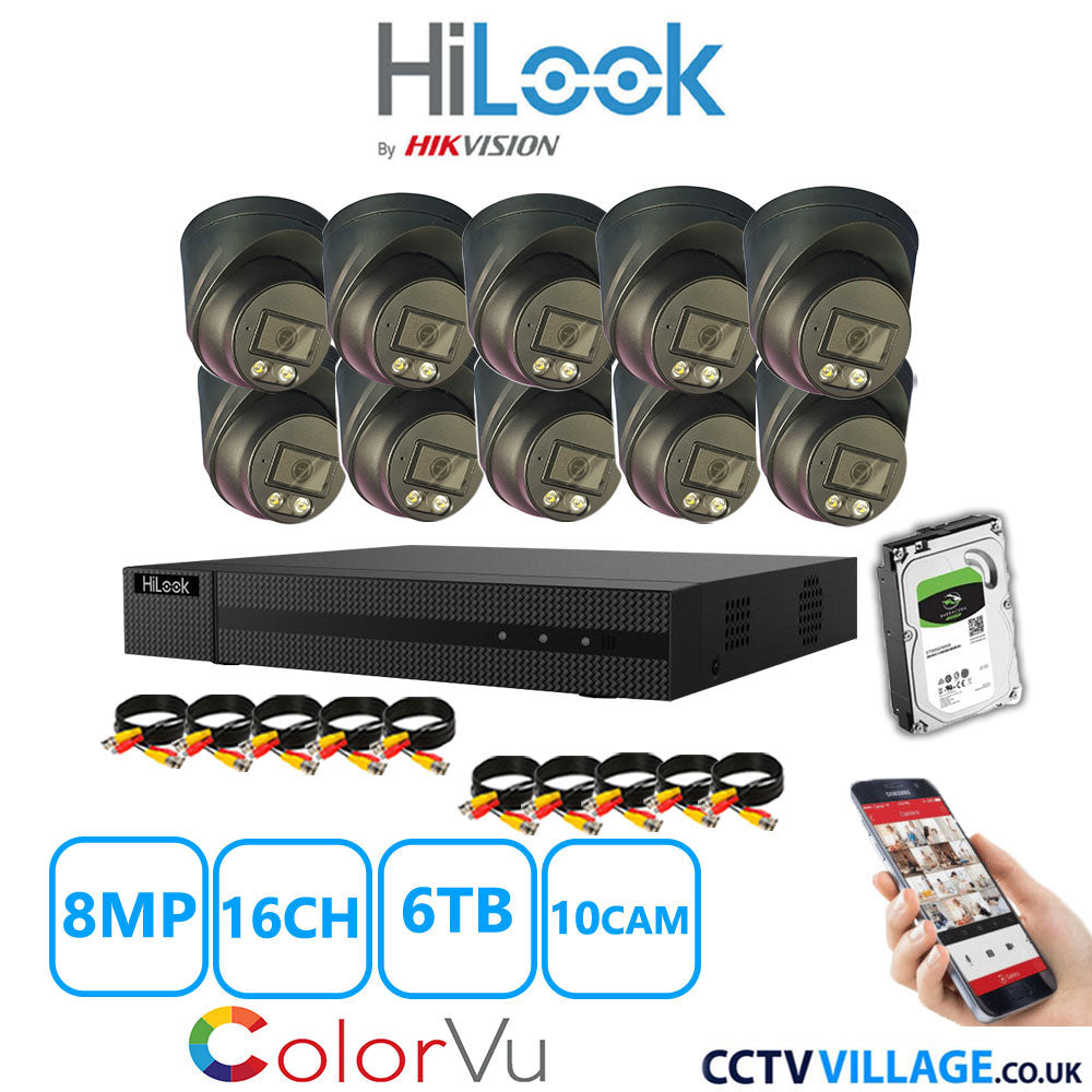 Hilook DVR 16CH and 8MP Hizone Camera Black Full Kit Special Offer