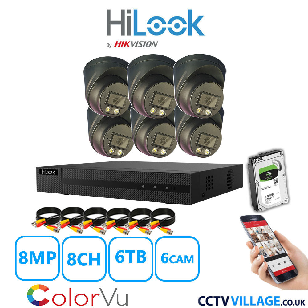 Hilook DVR 8CH and 8MP Hizone Camera Black Full Kit Special Offer