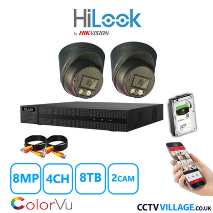 Hilook DVR 4CH and 8MP Hizone Camera Black Full Kit Special Offer