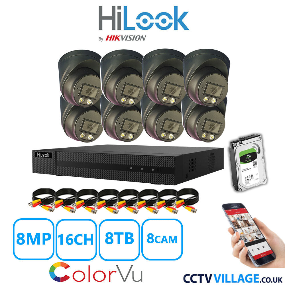 Hilook DVR 16CH and 8MP Hizone Camera Black Full Kit Special Offer