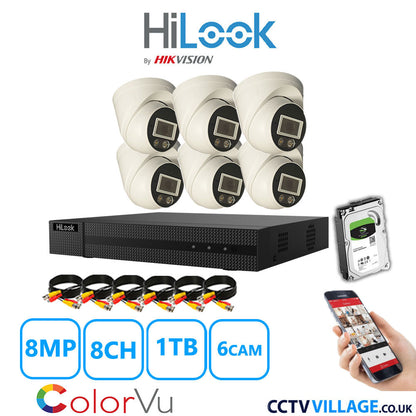 Hilook DVR 8CH and 8MP Hizone Camera White Full Kit Special Offer