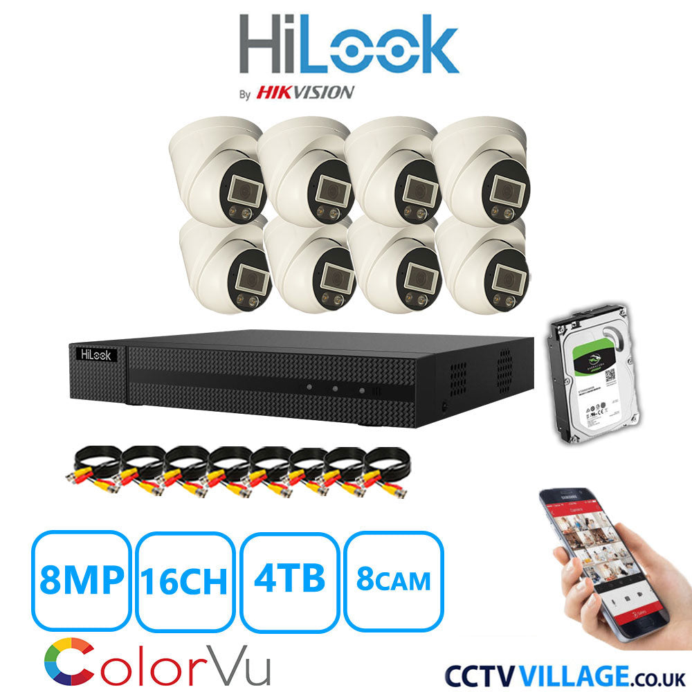 Hilook DVR 16CH and 8MP Hizone Camera White Full Kit Special Offer