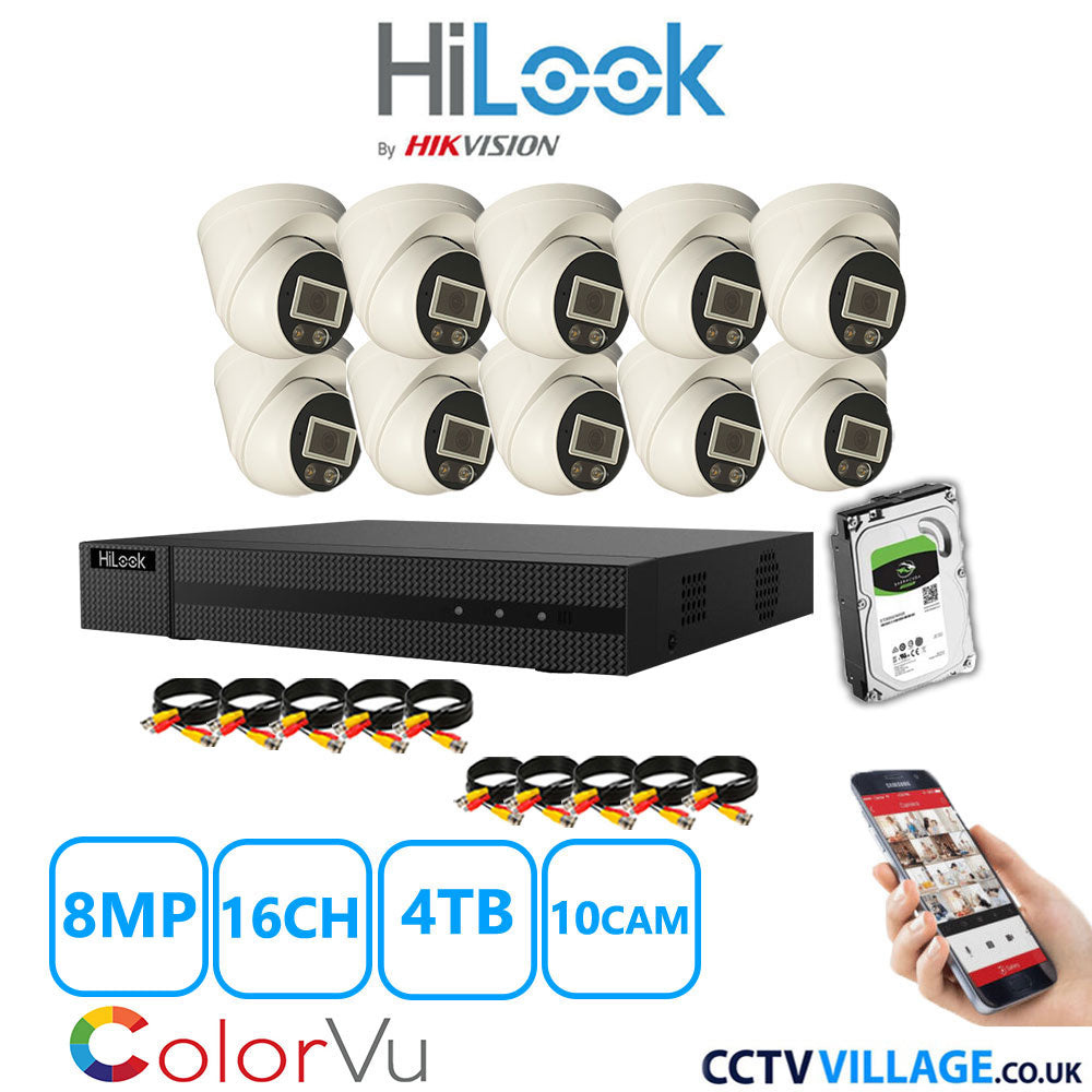 Hilook DVR 16CH and 8MP Hizone Camera White Full Kit Special Offer