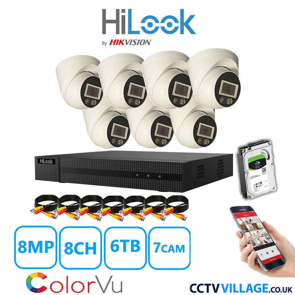 Hilook DVR 8CH and 8MP Hizone Camera White Full Kit Special Offer