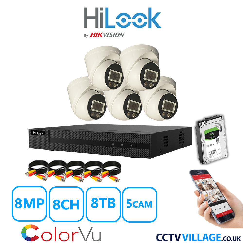 Hilook DVR 8CH and 8MP Hizone Camera White Full Kit Special Offer