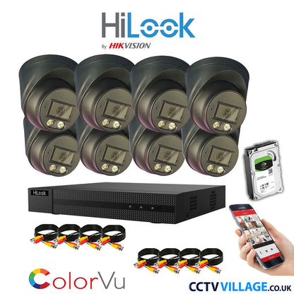 Hilook DVR 8CH and 8MP Hizone Camera Black Full Kit Special Offer