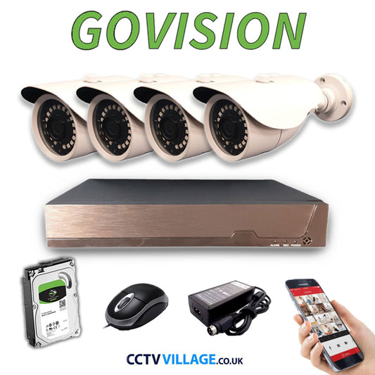 Govision 8MP CCTV System with 4CH DVR