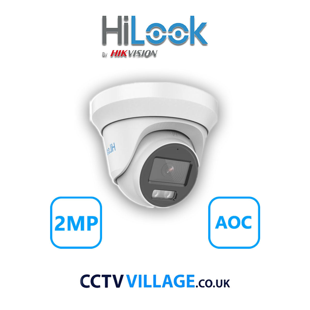 HiLook 2MP Mix CCTV System 8 Channel DVR-108G-K1 with 4xTurret Cameras THC-T229-MS White & 4xBullet Cameras THC-B120-MC White 8TB HDD Full Kit