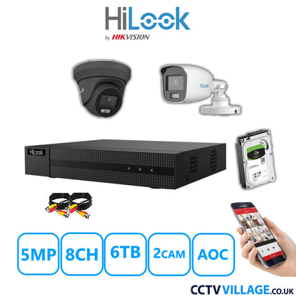 HiLook 5MP Mix system two cameras with audio 6TB