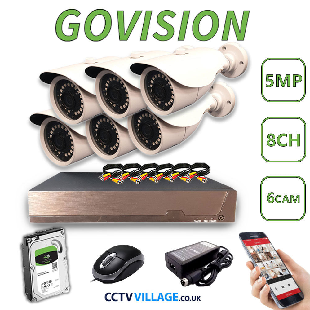 Govision 5MP CCTV System with 8CH DVR