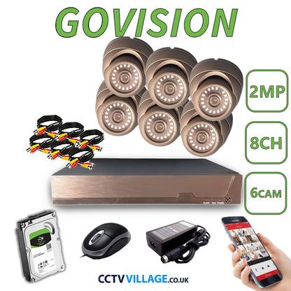 Govision 2MP CCTV System with 8CH DVR
