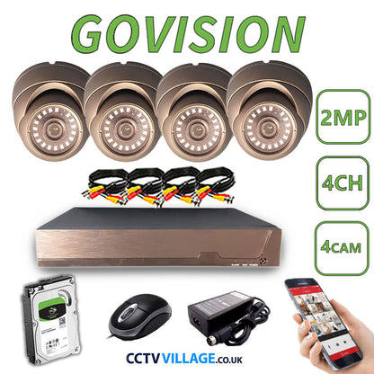 Govision 2MP CCTV System with 4CH DVR