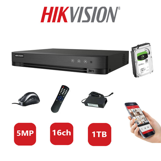 Hikvision 5MP DVR iDS-7216HQHI-M1/S  1TB HDD