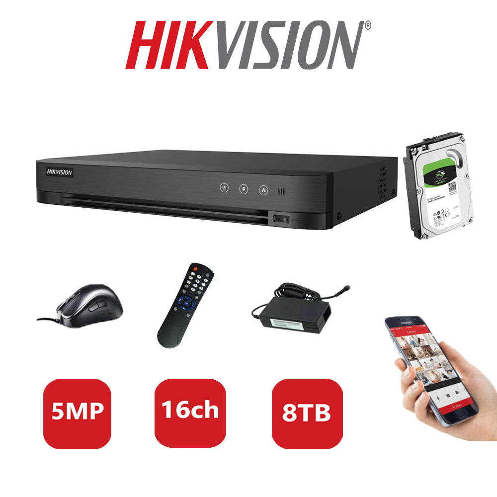 Hikvision 5MP DVR iDS-7216HQHI-M1/S  8TB HDD