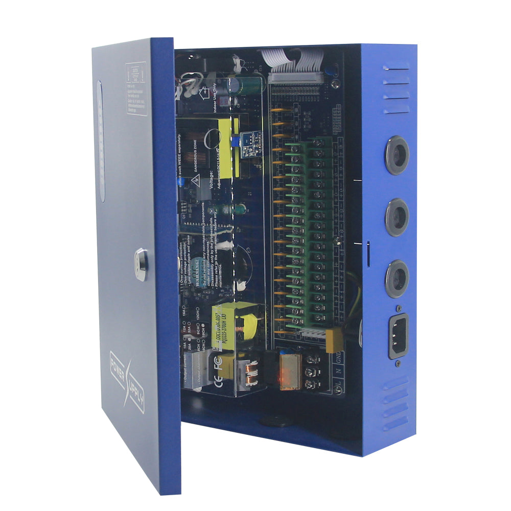 10Amp 12Volts 18 output Regulated CCTV camera psu